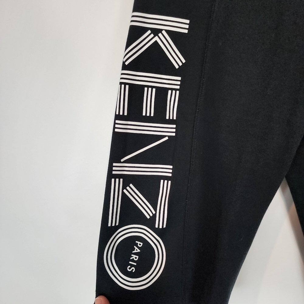 Kenzo Black Logo Sport Cyclist Shorts Cotton Stretch Biker Shorts US size Small - Picture 4 of 13